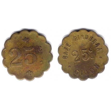 Café Dindurra. Gijón. 25 Céntimos (MBC)