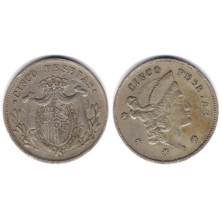 Casino de Agricultura. Valencia. 5 Pesetas (MBC+)