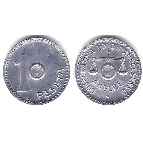 Cooperativa Unión Anglesense. Anglès. 1 Peseta (SC)