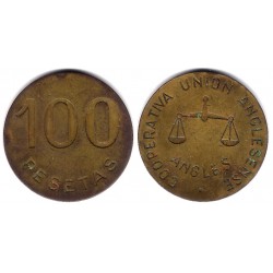 Cooperativa Unión Anglesense. Anglès. 100 Pesetas (MBC)