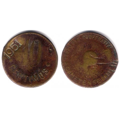 Sociedad Cooperativa de Consumo. La Canetense. 10 Céntimos (BC)