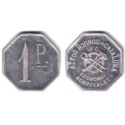 Altos Hornos de Cataluña. Economat. Hospitalet. 1 Peseta (MBC+)