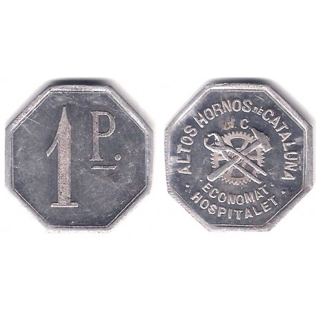 Altos Hornos de Cataluña. Economat. Hospitalet. 1 Peseta (MBC+)
