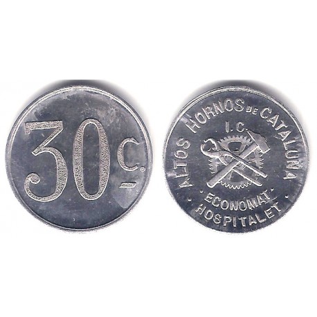 Altos Hornos de Cataluña. Economat. Hospitalet. 30 Céntimos (EBC)