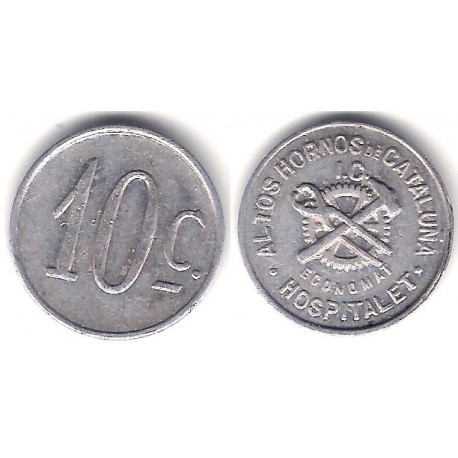 Altos Hornos de Cataluña. Economat. Hospitalet. 10 Céntimos (MBC)