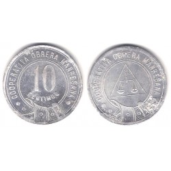 Cooperativa Obrera Manresana. 10 Céntimos (EBC-)