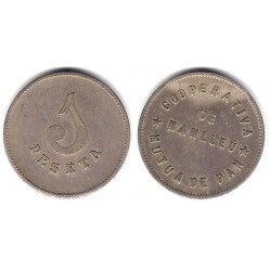Cooperativa de Manlleu. Mutua de Pan. 1 Peseta (MBC)