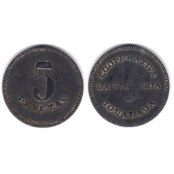 Cooperativa La Victoria. Igualada. 5 Pesetas (MBC)