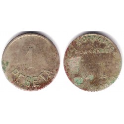 La Económica Planense. Las Planas. 1 Peseta (BC/BC-)