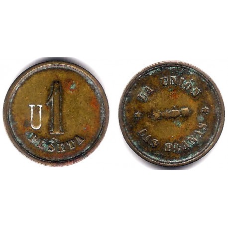 La Unión. Las Planas. 1 Peseta (BC+)