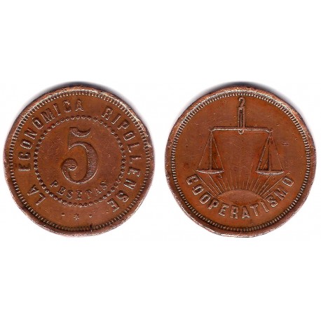 La Economica Ripollense. 5 Pesetas (MBC)