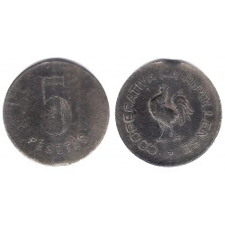 Cooperativa La Ripollense. 5 Pesetas (MBC)