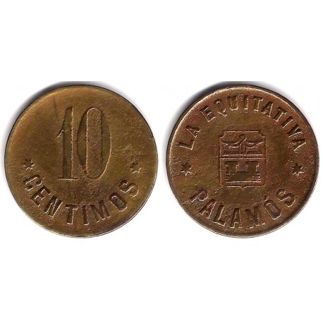 La Equitativa. Palamós. 10 Céntimos (BC+)