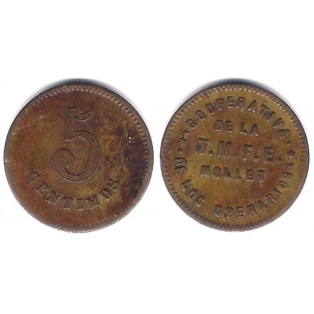 Cooperativa de los Operadores. Mollet del Vallés. 5 Céntimos (MBC)