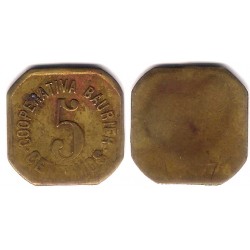 Cooperativa Baurier. Roda de Ter. 5 Céntimos (MBC-)