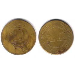 Cooperativa Obrera de Consumo. La Rubinenca. 10 Céntimos (BC)