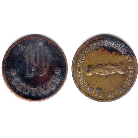 Unió de Cooperadors de Sant Hipólit de Voltregà. 10 Céntimos (MBC)