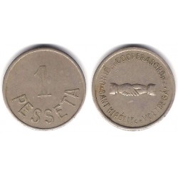 Unió de Cooperadors de Sant Hipólit de Voltregà. 1 Peseta (MBC)