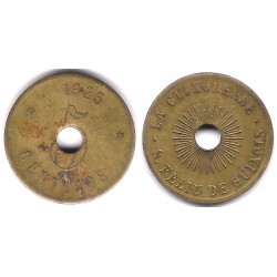 La Guixolense. Sant Feliu de Guixols. 1925. 5 Céntimos (BC) Variante. Rayos de Sol en el Valor