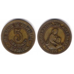 Cooperativa La Artesana. San Martin de Provensals. 1919. 5 Céntimos (BC+)