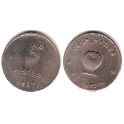 Cooperativa El Jardín. 1927. 5 Pesetas (BC+)