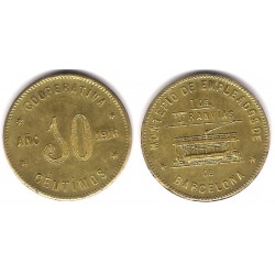 Cooperativa Los Tranvías. 1916. 10 Céntimos (EBC)