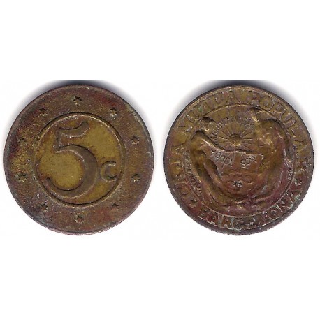 Caja Mutua Popular. Barcelona. 5 Céntimos (MBC-)