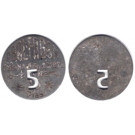 P. Balfagon. Borne. 5 Pesetas (BC)