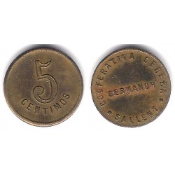 Cooperativa Obrera Germanor. Sallent. 5 Céntimos (MBC+)