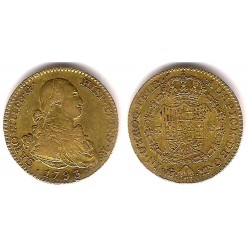 Carlos IV. 1793. 2 Escudos (BC+/MBC-) (Oro) Ceca de Madrid MF