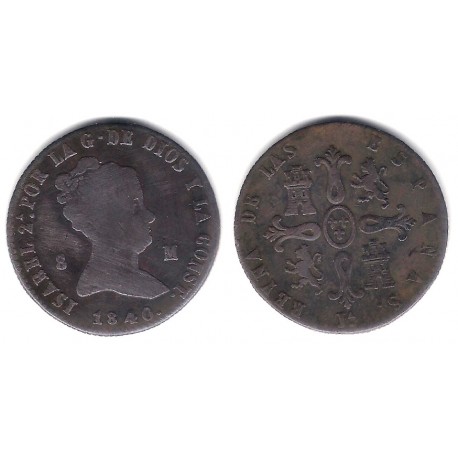 Isabel II. 1840. 8 Maravedi (BC) Ceca de Jubia