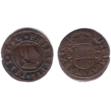 Felipe IV. 1663. 16 Maravedi (BC+/BC) Ceca de Madrid S