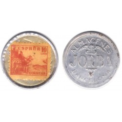 Almacenes Jorba. Barcelona. 10 Céntimos (MBC+)