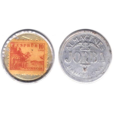 Almacenes Jorba. Barcelona. 10 Céntimos (MBC+)