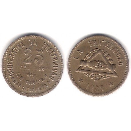 Cooperativa La Fraternidad. Barceloneta. 1923. 25 Céntimos (MBC)