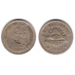 Cooperativa La Fraternidad. Barceloneta. 1923. 25 Céntimos (MBC) Resello