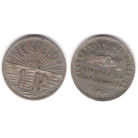 Cooperativa El Siglo XX. Barceloneta. 1 Peseta (MBC)