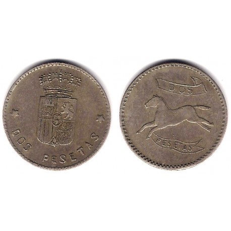 Ficha de Casino. Real Club Hípico. 2 Pesetas (MBC+)