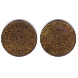 Cooperativa de Consumo La Andresense. 1930. 5 Céntimos (BC)