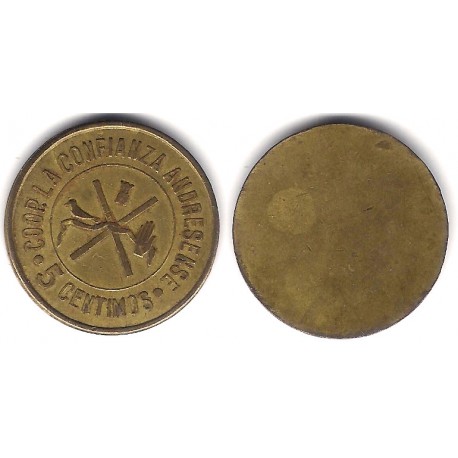 Cooperativa La Confianza Andresense. 5 Céntimos (MBC+)