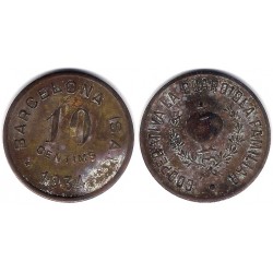 Cooperativa La Guardiola Familiar. Barcelona. 1934. 10 Céntimos (BC)