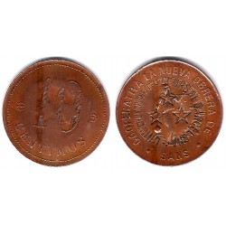 Cooperativa La Nueva Actividad Obrera de Sans. 10 Céntimos (MBC) Contramarca. Unió de Cooperadors de Barcelona