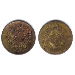 Cooperativa Popular de Consumo. La Barceloneta. 10 Céntimos (MBC) Contramarca. Unió de Cooperadors de Barcelona