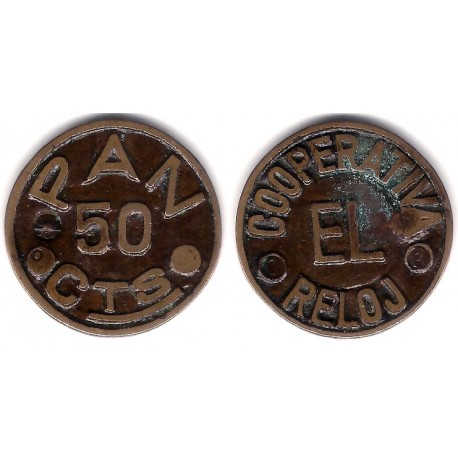 Cooperativa El Reloj. 50 Céntimos (MBC)