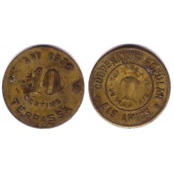 Cooperativa Popular Els Amics. Terrassa. 1935. 10 Céntimos (MBC)