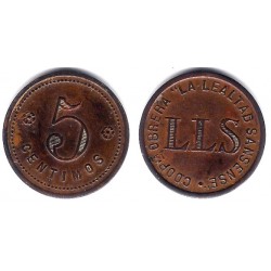 Cooperativa Obrera La Lealtad Sansense. 5 Céntimos (MBC)