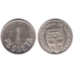 Cooperativa Unió de Sant Martí. 1 Peseta (EBC)