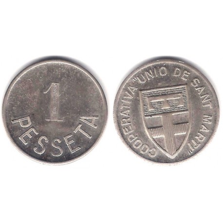Cooperativa Unió de Sant Martí. 1 Peseta (EBC)