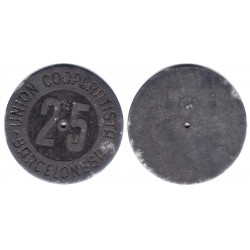 Unió Cooperatista Barcelonesa. 25 Pesetas (MBC)