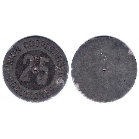 Unió Cooperatista Barcelonesa. 25 Pesetas (MBC)